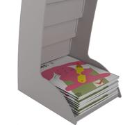 PAPERFLOW Porte-brochures Courbo 8 compartiments gris