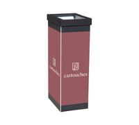 Paperflow Poubelle de tri sélectif pour cartouches - 60L - Terracotta corps Noir
