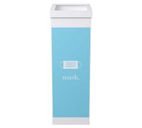Paperflow Poubelle de tri sélectif pour masques chirurgicaux - 60L - Bleu clair corps Blanc