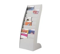 Paperflow Présentoir de sol Courbo monobloc 8 cases - Gris