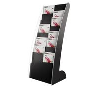 Paperflow Présentoir de sol Courbo monobloc 8 cases - Noir