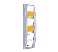 Porte-brochures mural Quick Blick, 1/3 A4, gris