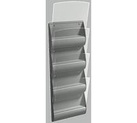 Paperflow Présentoir mural Grale 4 cases A4 - Gris
