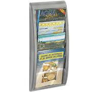 Paperflow Présentoir Quick Fit System - Fixation Murale - 4 cases A4 - Aluminium