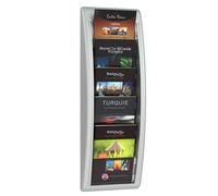 Paperflow Présentoir Quick Fit System - Fixation Murale - 5 cases A5 - Aluminium