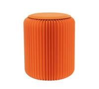 Paperflow Tabouret pliable Flexistool design accordéon H. 42 avec son coussin - Orange