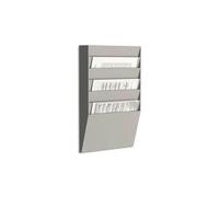 Paperflow Trieur Horizontal 6 Cases A4, Coloris Gris - Dimensions L31,1 X H50,2 X P7,9 Cm