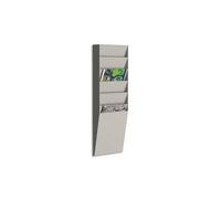 Paperflow Trieur mural A4V1X6.02 6 cases A4 Gris - L23,6×H71,2×P8,3 cm