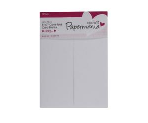 Papermania 5 x 7 Cartes/Enveloppes Pliantes (10PK 300Gsm) - Blanc