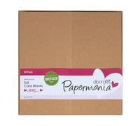 Papermania Hauteur Vierges Kraft recyclé Lot de 50 enveloppes et Cartes