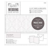Papermania Lot de 6 x 6 Cartes et enveloppes Motif damassé