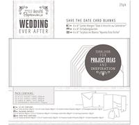 Papermania Mariage Cœur Save The Date Cartes Vierges, Blanc