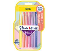 Paper-Mate Stylos-feutres Flair – Lot de 6 – Pastel – Pointe 0,7 mm