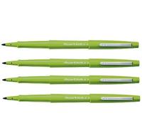 Papermate - Flair Original - Feutre d'Ecriture, Pointe Largeur 1.0mm, Couleur de l'Encre: Vert Clair, Etui de 4.