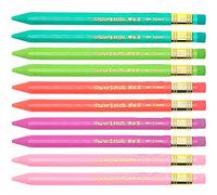PaperMate Lot de 10 porte-mines triangulaires avec gomme Épaisseur 1,3 mm Couleurs assorties
