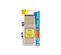 Papermate Replay Stylo Bille Gommable Pointe Moyenne Assortiment Standard, Lot de 12