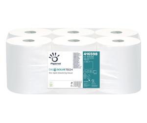 Papernet Autocut, cellulose 2-lg, 140m, Ø rouleau 18,50cm, Ø mandrin 4cm, largeur 19,80cm SUPERIOR DISSOLVE White Micro | Paquet (6 pièces)