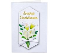 Papeterie Carte de condoléances SIGNATURE - Carte de condoléance avec enveloppe en papier premium Sincères condoléances