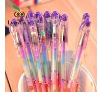 Papeterie Coréenne Dessin Animé, Joli Bonbon Marqueur De Texte, Stylos À Gel, Fourniture Scolaire, Changement De 7 Couleurs, 1 Pièce