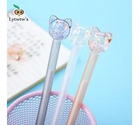 Papeterie En Cristal Pour Chien, 1 Pièce, Créatif, Mignon, Fournitures Scolaires, De Bureau, Corée, Doux, Joli, Stylo Gel, Chiot, Dessin Animé