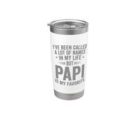 Papi Is My Favorite Name Funny Gobelet isotherme en acier inoxydable double paroi