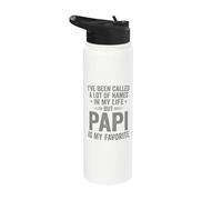 Papi Is My Favorite Name Funny Stainless Steel Insulated Water Bottle