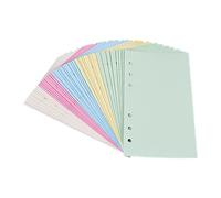 Papier à lettres ligné de couleur A5 pour Filofax - 6 trous perforés Feuilles mobiles Papier ligné rechargeable, Agenda Planner Inserts Recharges pour Notes Meeting Travel Record 50 feuilles/100 pages