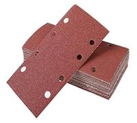 Papier a Poncer Lot de 35 feuilles abrasives 93 x 185 mm, 8 trous, for ponceuse rectangulaire auto-agrippante, grains assortis 40/60/80/120/240 for ponçage du métal