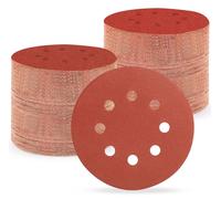 Papier abrasif 125 mm, avec velcro, grain 240, 150 pièces, pour ponceuses excentriques (8 trous)