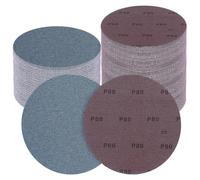 Papier abrasif, 25 pièces, 225 mm, avec système de fixation velcro, en céramique, grain 80, pour ponceuses excentriques et ponceuses pour plaques de plâtre