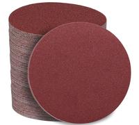 Papier abrasif auto-agrippant, diamètre 150 mm, rond, 100 pièces, assortiment de grains, pour utilisation à l'eau et à sec