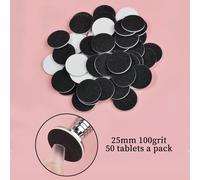 Papier Abrasif Disque , 50 pièces 25mm 180 grains Nail Art Fichier De Pied Ponçage Disque Carborundum