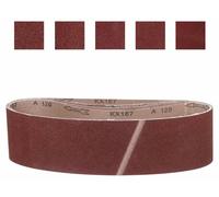 Papier abrasif en bandes, dimensions 100 x 915 mm, 5 pièces, grains 60/80/120/240/320, pour l'affûtage de couteaux et le travail des métaux