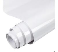 Papier Adhesif pour Meuble Blanc Brillant 40X300cm Stickers Meuble Vinyle Autocollants Chambre Cuisine Comptoirs Papier Peint