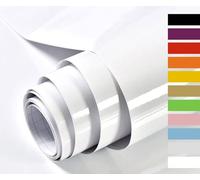 Papier Adhesif pour Meuble Blanc Paillettes 60cmX5m Cuisine Armoires Bureau Stickers Meuble Vinyle Decoratif Autocollants