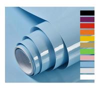Papier Adhesif pour Meuble Cuisine Porte Mur Stickers Meuble Vinyle Autocollants Meuble Bleu avec des Paillettes 40X300cm