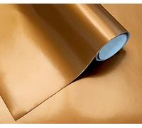Papier Adhesif pour Meuble Cuivre Mat Film Adhesif pour Mur Cuisine Fenêtre Toilette Cristal Vinyle Decoratif Impermeable Stickers Meubles 40x300 cm