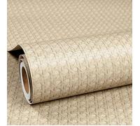 Papier Adhesif pour Meuble Rotin Papier Peint Effet Cannage Beige pour Chambre Adulte Tete De Lit Film Beige 40 300 cm