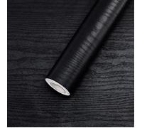 Papier Adhesif pour Meubles Bois Noir 40X300 cm Autocollant Mural Vinyle PVC Auto-Adhésif de Cuisine Stickers ,Noir
