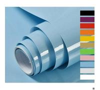Papier Adhésif pour Meubles Cuisine Porte Mur Meubles Autocollants Vinyle Meubles Autocollants Bleu avec Paillettes 40X300cm