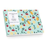 Papier aquarelle A6, 30 feuilles de papier à dessin, bloc de papier Aqurel, papier aquarelle 300 g/㎡ pour aquarelle, gouache, dessin acrylique (10,5 x 15 cm)