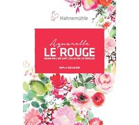 Papier aquarelle Le Rouge de Moulin du Coq 325 g/m² 24 x 32 cm Grain Fin 12 feuilles