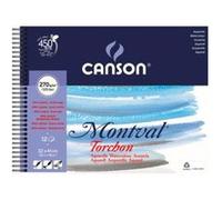 Papier Aquarelle Montval Album De 12 Feuilles 270g 32 X 41cm Grain Nuage