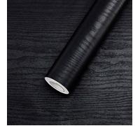 Papier auto-Adhesif pour Meubles Noir 61X300cm Autocollant Mural en PVC Stickers Décoration pour cuisine Chambre Salon Meuble