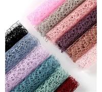Papier Cadeau 1Pcs Color Mesh Bouquet Wrapping Paper DIY Handmade Scrapbook Decorative Wedding Birthday Party Supplies Craft Decor Packaging(Dark purple)