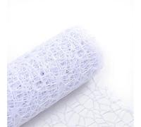 Papier Cadeau 1Pcs Color Mesh Bouquet Wrapping Paper DIY Handmade Scrapbook Decorative Wedding Birthday Party Supplies Craft Decor Packaging(White)