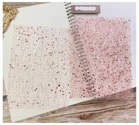 Papier Cadeau 25Pcs Color Glitter Sequin Lace Gauze Art Paper Scrapbooking Decorate DIY Junk Journal Planner Collage Background Material(Rose Gold)