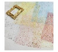 Papier Cadeau 25Pcs Color Glitter Sequin Lace Gauze Art Paper Scrapbooking Decorate DIY Junk Journal Planner Collage Background Material(Black)