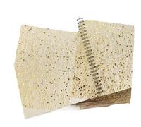 Papier Cadeau 25Pcs Color Glitter Sequin Lace Gauze Art Paper Scrapbooking Decorate DIY Junk Journal Planner Collage Background Material(Glod)