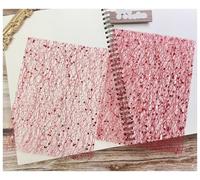 Papier Cadeau 25Pcs Color Glitter Sequin Lace Gauze Art Paper Scrapbooking Decorate DIY Junk Journal Planner Collage Background Material(Red)